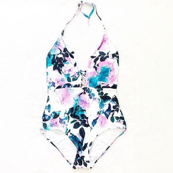 NEW ModCloth Pamela Floral One Piece Swimsuit Med - Picture 5 of 8